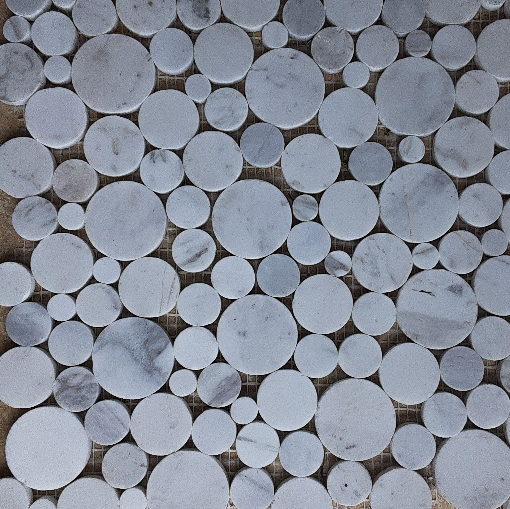 Circle White Marble/12x12-1sqft 11pcs per box