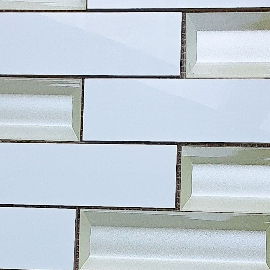 Glass & White Porcelain/12x12-1sqft 11pcs per box